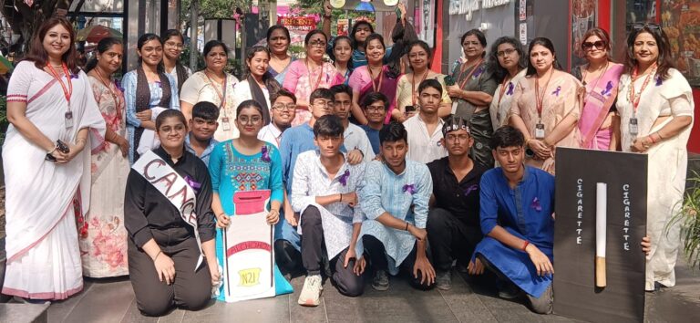 Aditya Academy, Dumdum Marks National Cancer Awareness Day with 3 km Silent Walk, Awareness Talk & Nukkad Natak