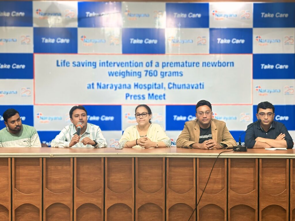 Narayana Hospital, Chunavati Saves Life of 760-Gram Premature Newborn