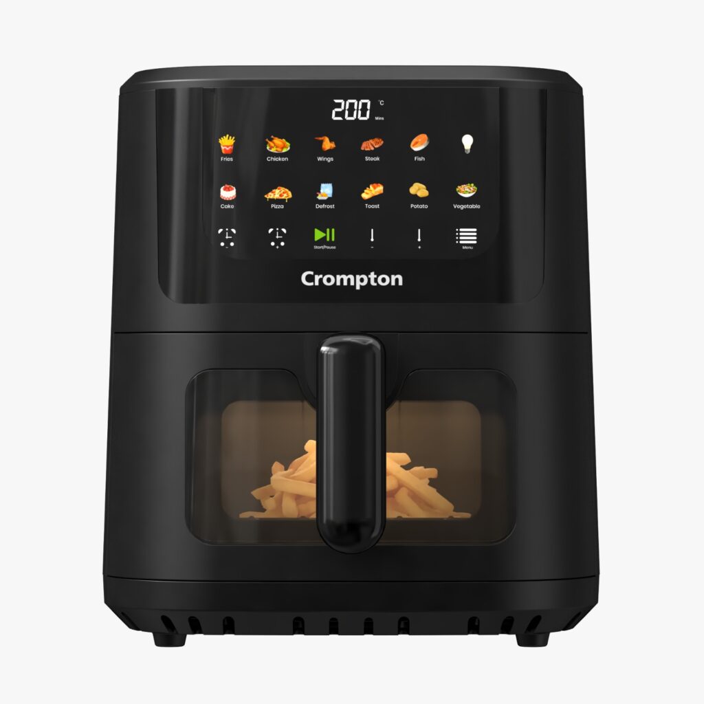 Crompton Unveils Ameo Pro 5.5L Air Fryer with Advanced Even Heating Technology
