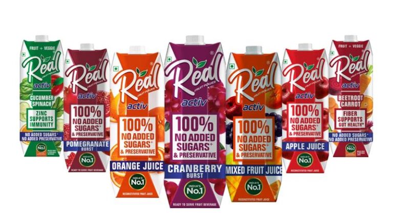 Dabur Réal Activ Promotes Healthy Hydration with No Added Sugar Fruit Juice Range