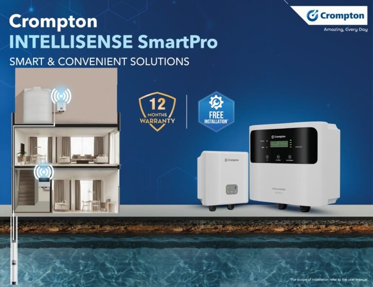 Crompton Launches INTELLISENSE SmartPro to Simplify Household Water Management with Wireless Technology